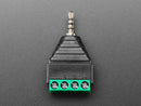 2.5mm (3/32") 4-Pole (TRRS) Audio Plug Terminal Block