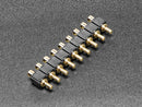 Through Hole Inline Pogo Pin Target Header - 9-Pin 0.1" Spacing
