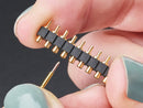 Through Hole Inline Pogo Pin Target Header - 9-Pin 0.1" Spacing