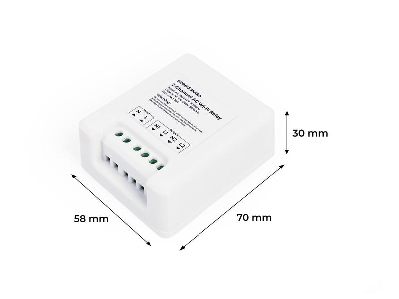 2-Channel Wi-Fi AC Relay, Powered by XIAO ESP32-C3, Native Support ESPhome and Home Assistant, Built-in Power Meter