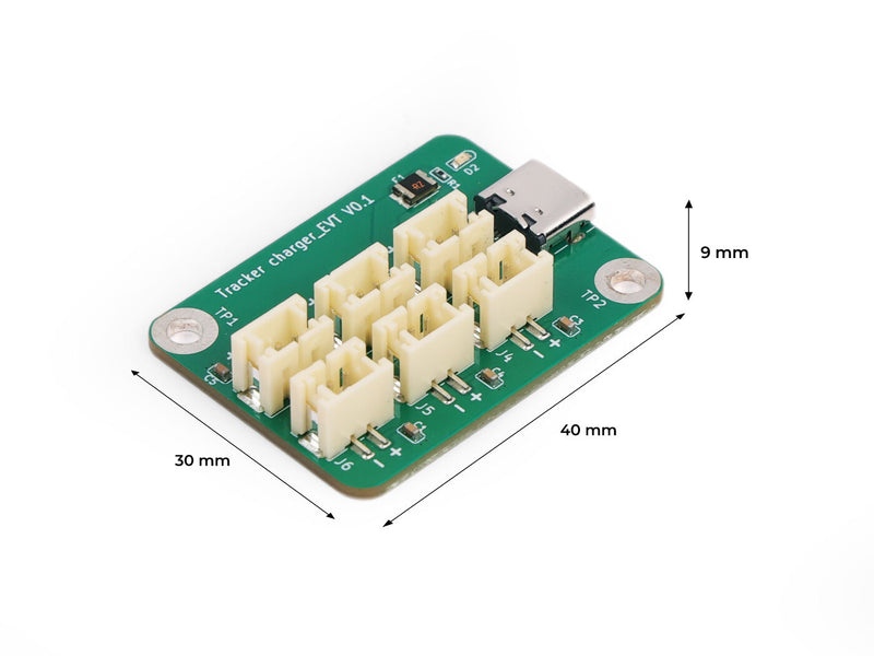 Card Tracker T1000-E Charger Accessory -- PCBA with 6 magnetic cables