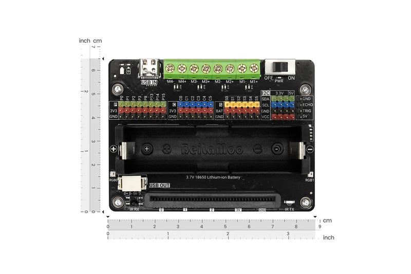 Multi Function Expansion Board for UNIHIKER M10 / K10 & micro:bit (Power & Motion)