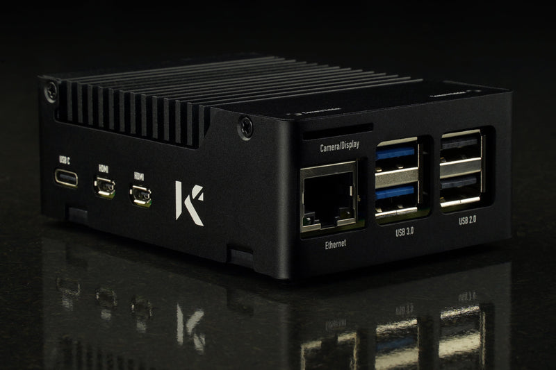 KKSB Raspberry Pi 5 Case with Aluminium Heatsink for Silent Passive Cooling