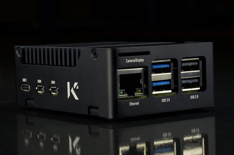KKSB Raspberry Pi 5 Case with Aluminium Heatsink for Silent Passive Cooling