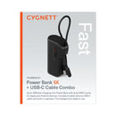 Cygnett ThumBoost PD 3.0 20W 5000mAh (5K) Power Bank + USB-C Cable Combo (Onyx Black)