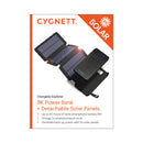 Cygnett ChargeUp Explorer 8000mAh (8K) Power Bank w/Detachable Solar Panels  & LED Torch (Black)