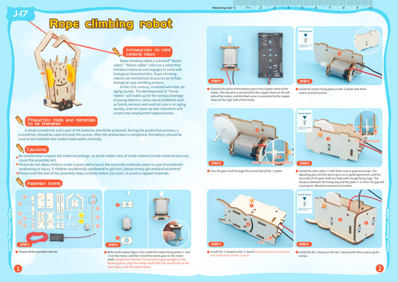 DIY - Rope Climbing Robot Kits for school
