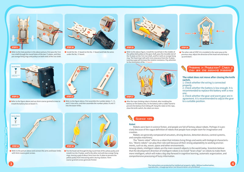 DIY - Rope Climbing Robot Kits for school