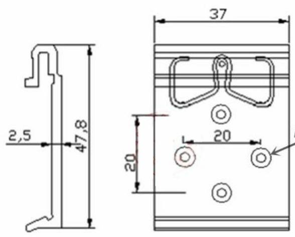 KKSB DIN Rail Mount Clip with Screws