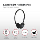 Shintaro USB-C Lightweight Headphones with Volume Control, Flexible Headband, 2m Cord, Ideal for Office and Classroom Use