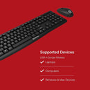 Shintaro Wireless Keyboard &amp; Mouse Combo - Compact, Spill-Resistant, 10m Range, Precision Tracking, Compatible with Windows &amp; Mac