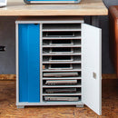 LapCabby Lyte 10 Single Door | 10-Device Static AC Charging Cabinet for Laptops, Tablets &amp; Chromebooks up to 16" - Horizontal