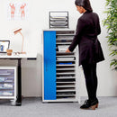 LapCabby Lyte 16 Single Door | 16-Device Static AC Charging Cabinet for Laptops, Tablets &amp; Chromebooks up to 15" - Horizontal