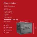 Shintaro 16-Port USB-C PD3.0 1000W GaN Charging Cabinet for Smartphone, Tablet, &amp; Notebook Devices &amp; Smart Power Management via InnovateCharger App