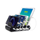 Shintaro 150W 5-Port GaN Charger USB-C &amp; USB-A (Docking Bays) Multi-Port Fast Charing for Laptops, Smartphones, Tablets - Power Sharing Optimisation