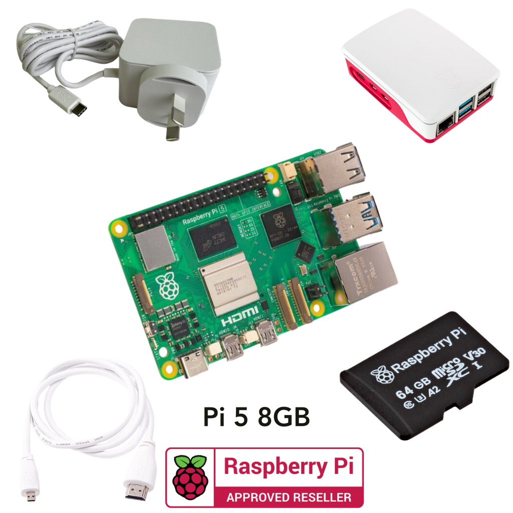 Pakronics® Raspberry Pi® 5 8GB Starter Kit  (White)