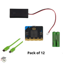 Microbit v2 starter kit with USB C (pack of 12 with green cable)