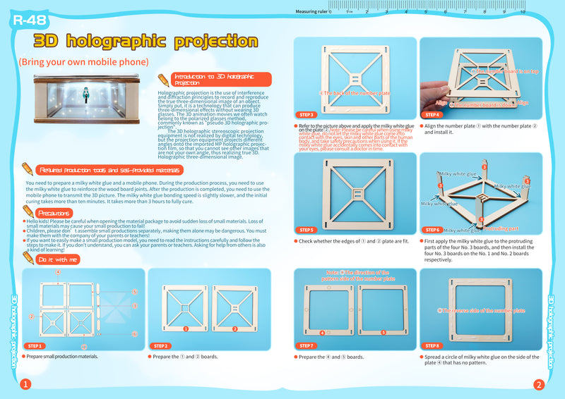 DIY - 3D Holographic Projection Kits for school