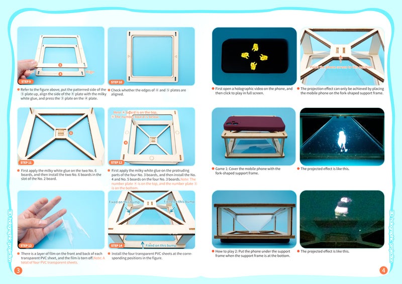 DIY - 3D Holographic Projection Kits for school