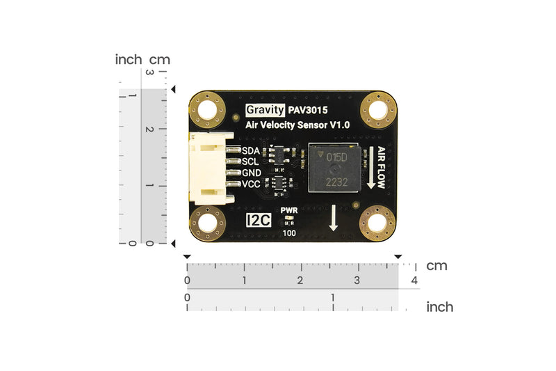 Gravity: PAV3015 Air Velocity Sensor (0-15 m/s, I2C)