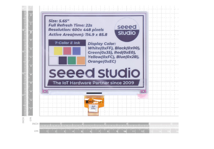5.65" Seven-Color elink ePaper Display