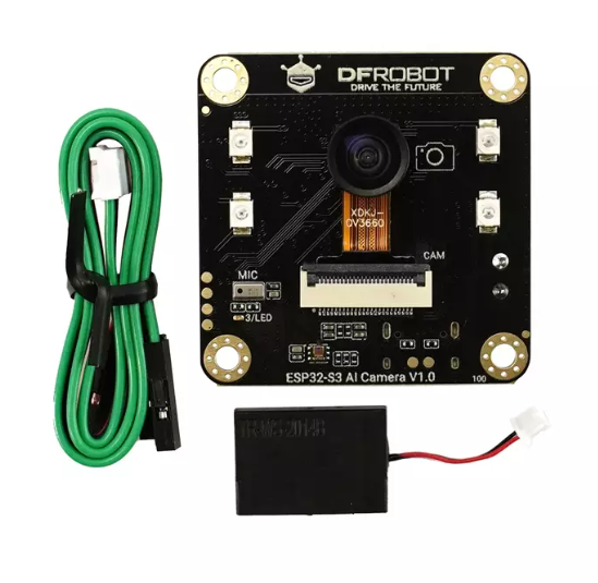 ESP32-S3 AI Camera Module (Edge Image Recognition, Night Vision, ChatGPT Voice Interaction)