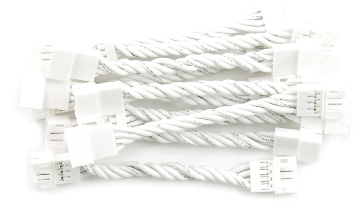 PH2.0-4P Female/Female Jumper Cable - 5cm (10-Pack)