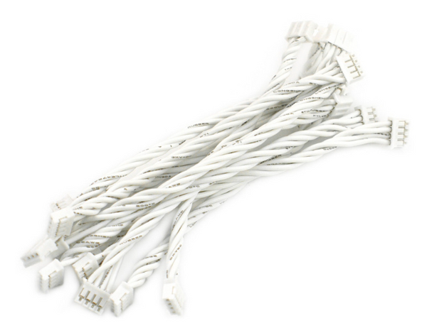PH2.0-4P Male-to-Male Jumper Cable - 10cm (10 Pack)