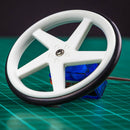 Kitronik White Wheels - Continuous rotation servo with white wheels