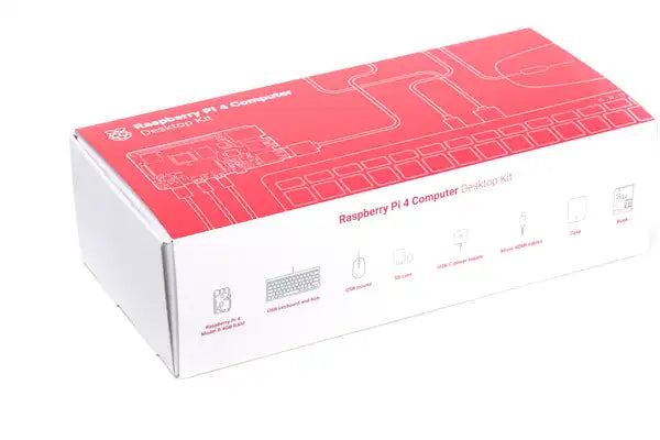 Raspberry Pi® 4 Desktop Kit components & packaging, AU (No board)