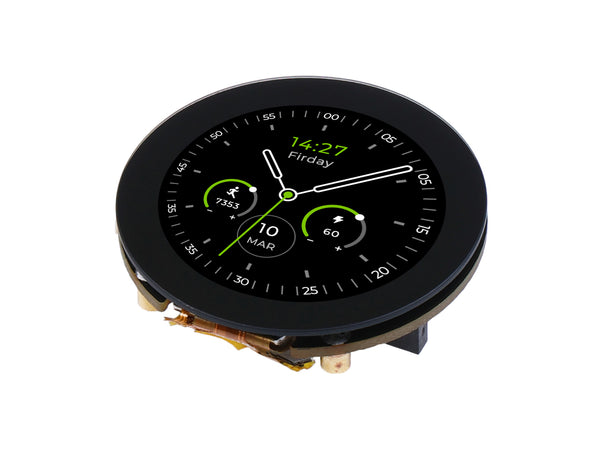 Products Seeed Studio Round Display for XIAO - 1.28-inch round touch screen, 240×240 resolution, 65k colors, RTC, charge IC, TF card slot, JST 1.25 connector, All XIAO Compatible,HMI, Smart Home, Wearables