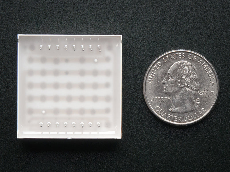 Small 1.2\" 8x8 Ultra Bright Yellow-Green LED Matrix