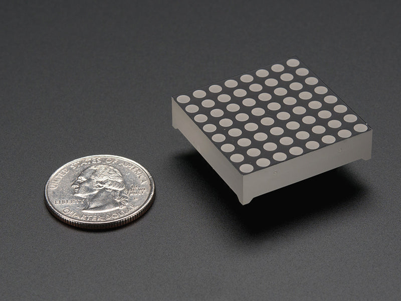Small 1.2\" 8x8 Ultra Bright Blue LED Matrix