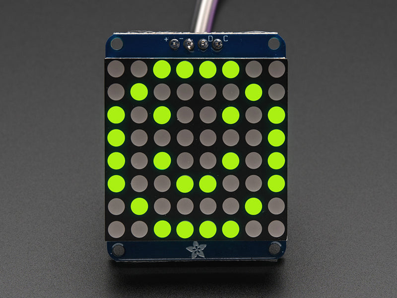 Adafruit Small 1.2\" 8x8 LED Matrix w/I2C Backpack - Yellow-Green
