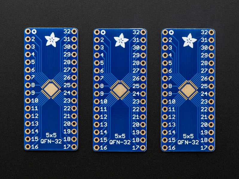 SMT Breakout PCB for 32-QFN or 32-TQFP - 3 Pack!