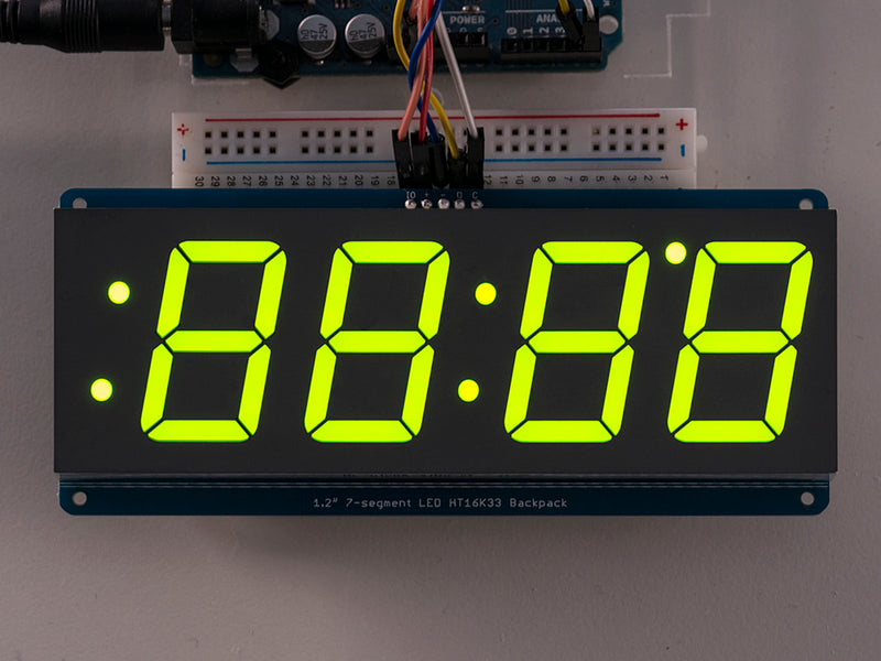 Adafruit 1.2\" 4-Digit 7-Segment Display w/I2C Backpack - Green