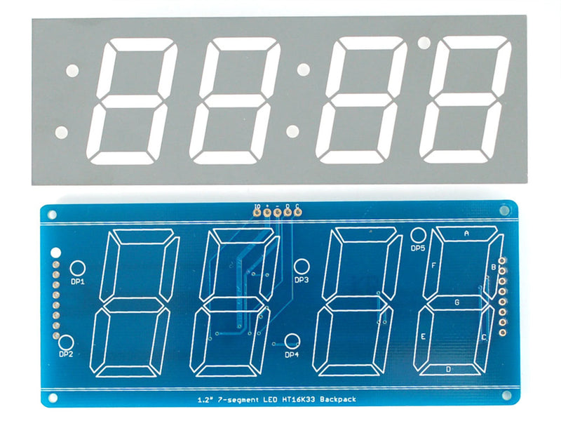 Adafruit 1.2\" 4-Digit 7-Segment Display w/I2C Backpack - Green