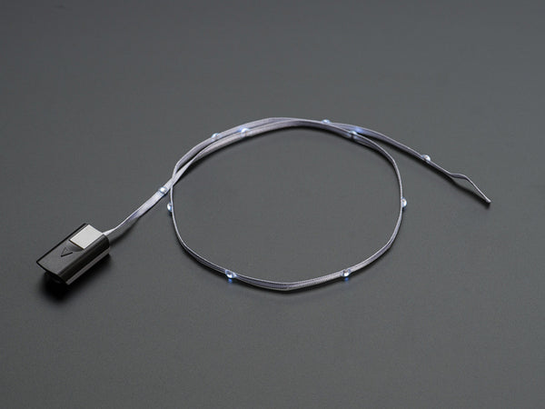 Litex White LEDs on White Fabric Ribbon Pack - 21\" 10 LEDs