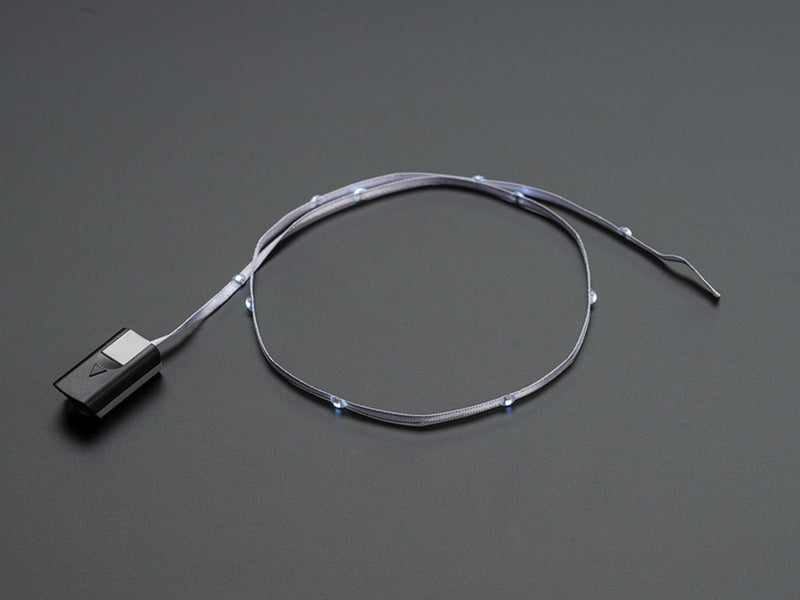 Litex White LEDs on White Fabric Ribbon Pack - 21\" 10 LEDs