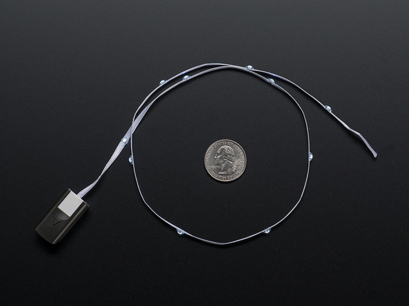 Litex White LEDs on White Fabric Ribbon Pack - 21\" 10 LEDs