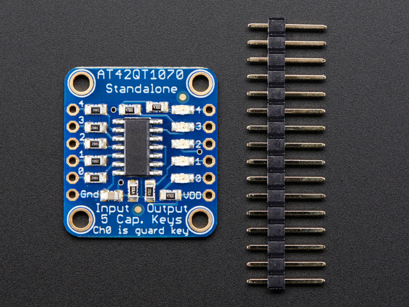 Standalone 5-Pad Capacitive Touch Sensor Breakout - AT42QT1070