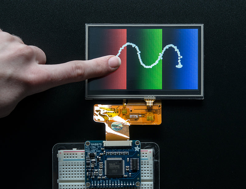 RA8875 Driver Board for 40-pin TFT Touch Displays - 800x480 Max