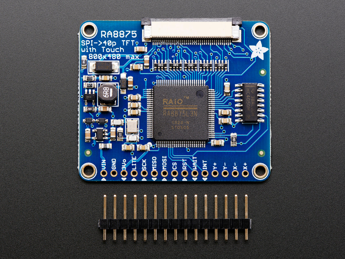 Buy RA8875 Driver Board for 40-pin TFT Touch Displays - 800x480 Max ...