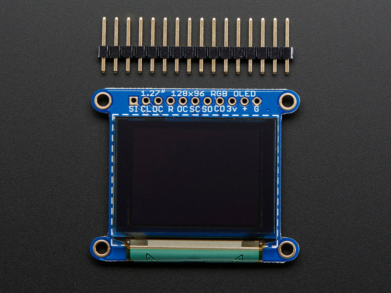 OLED Breakout Board - 16-bit Color 1.27\" w/microSD holder