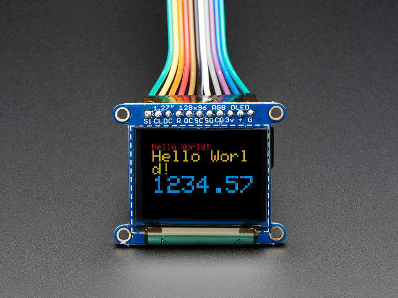 OLED Breakout Board - 16-bit Color 1.27\" w/microSD holder