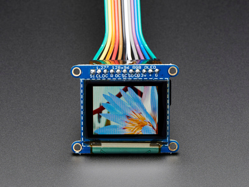 OLED Breakout Board - 16-bit Color 1.27\" w/microSD holder
