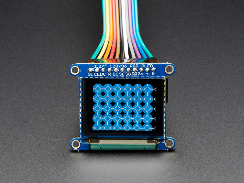 OLED Breakout Board - 16-bit Color 1.27\" w/microSD holder