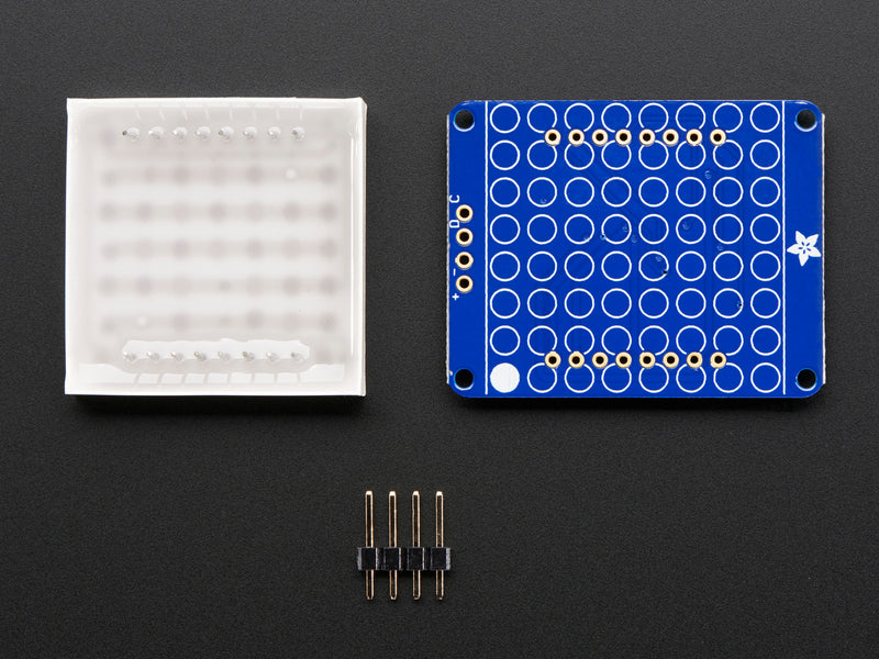 Small 1.2\" 8x8 Ultra Bright Square Yellow LED Matrix + Backpack