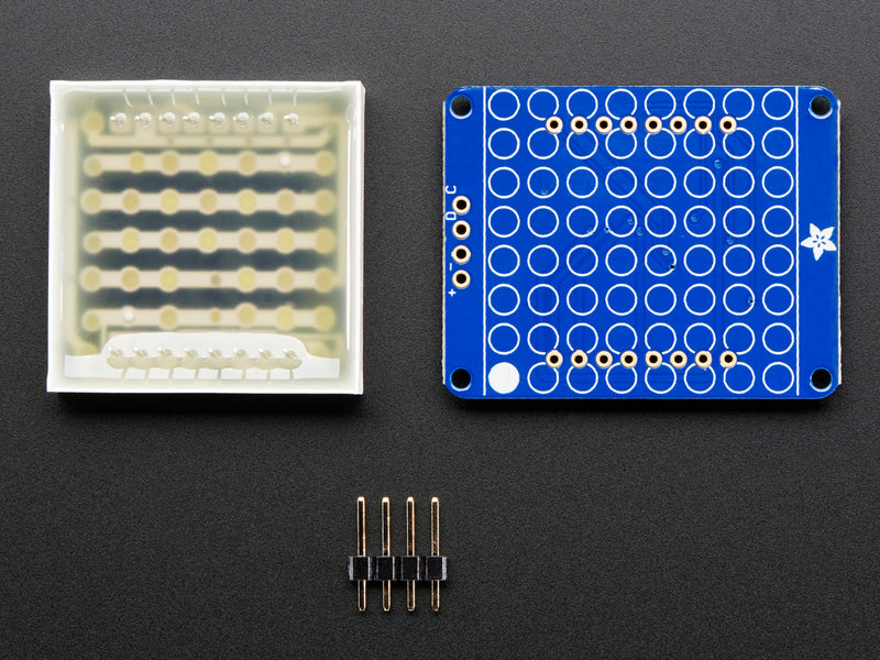 Small 1.2\" 8x8 Ultra Bright Square White LED Matrix + Backpack