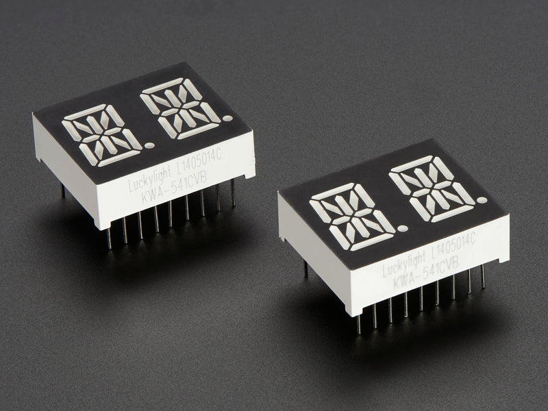 Dual Alphanumeric Display - Red 0.54\" Digit Height - Pack of 2